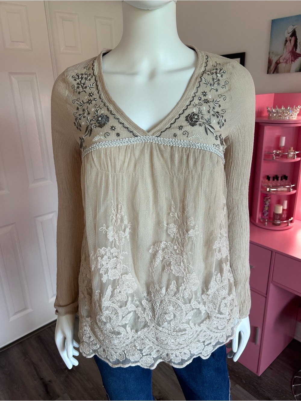 Y2K Lace Boho Top